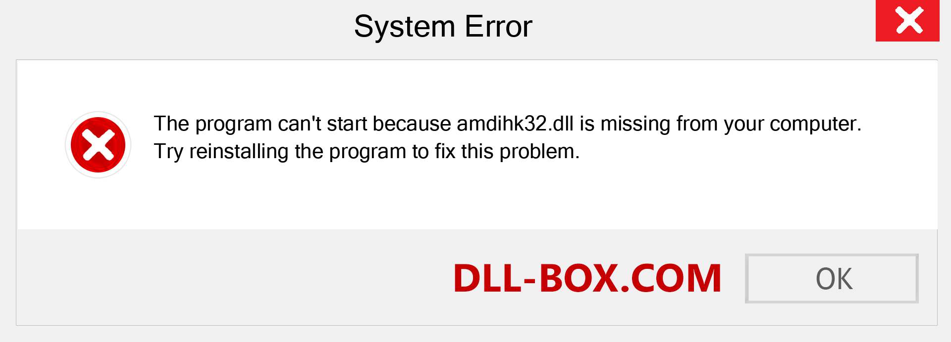  amdihk32.dll file is missing?. Download for Windows 7, 8, 10 - Fix  amdihk32 dll Missing Error on Windows, photos, images